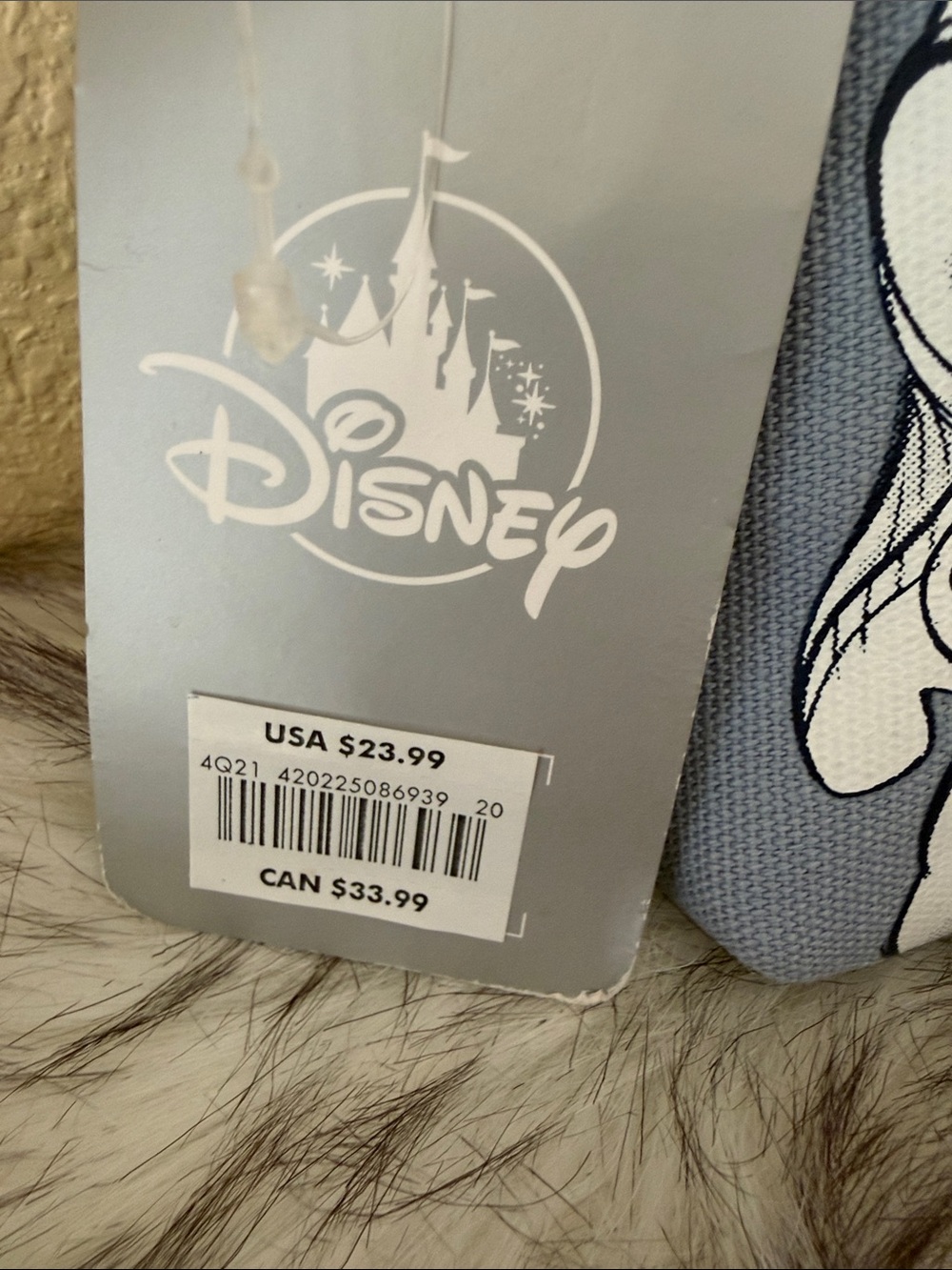 Disney Gray-Blue Stitch "Enjoy Every Moment" Canvas Cosmetic Pouch - Picture 3 of 12